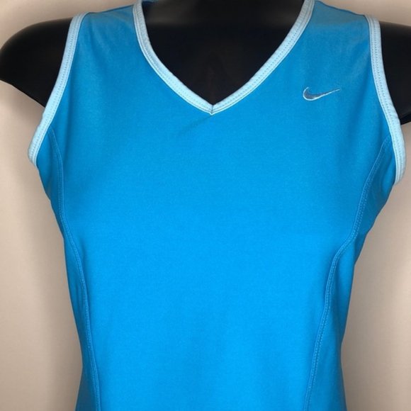 Aqua blue NIKE FIT DRY sports tank - Picture 1 of 7